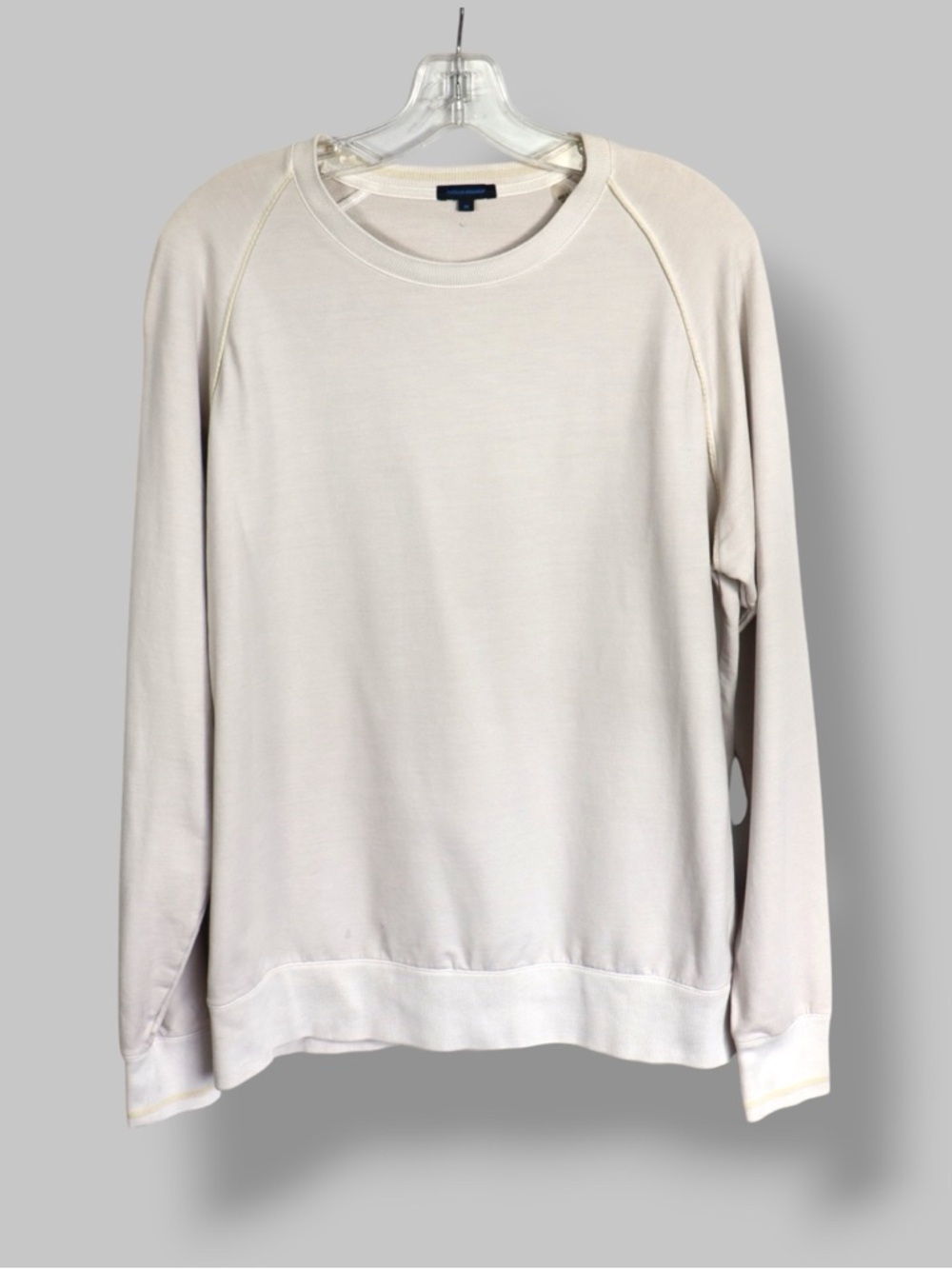 Patrick Assaraf Crewneck Sweatshirt Men Medium Beige Minimalist Luxury Pullover